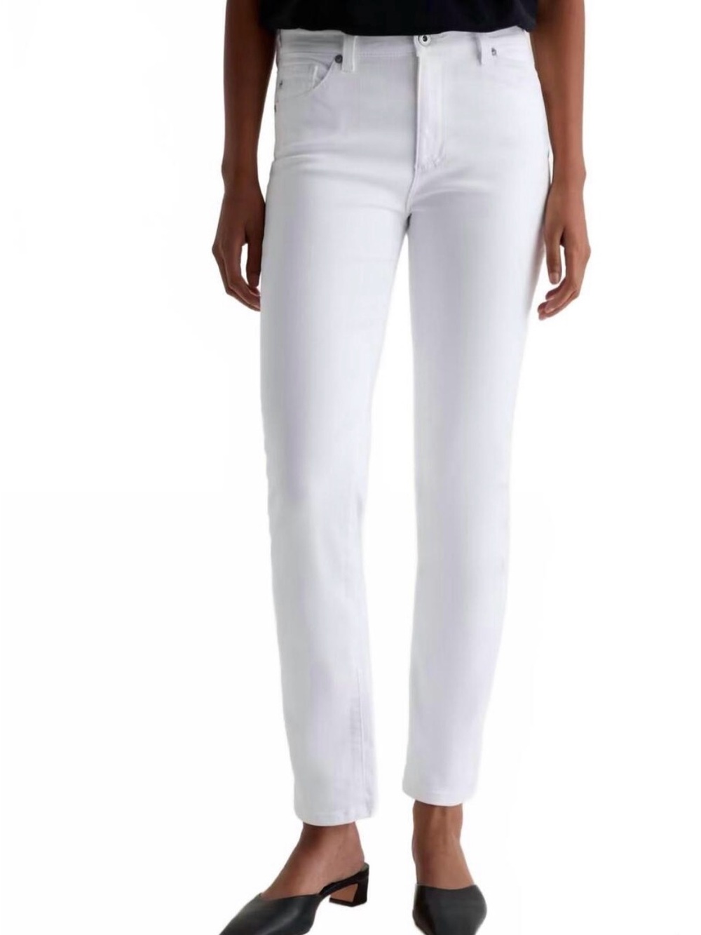 Ag Adriano Goldschmied Mari high rise White Straight Leg Jeans Japan fabric 28